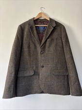 Mens Joules Brown Tweed Wool