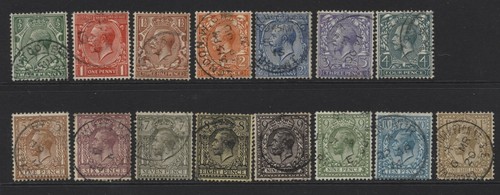 1912 royal cypher - 1912-22, 1/2d-1/-