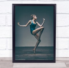 Dance Dancer Ballet Ballerina Pose Girl Woman Performance Wall Art Print
