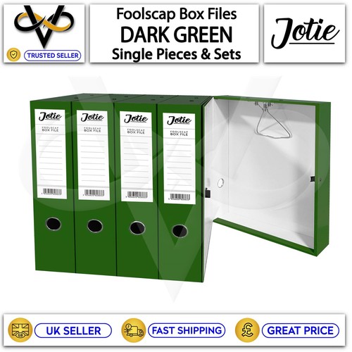 Green foolscap box - foolscap, 75mm