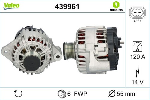Valeo 439961 alternator fits - 439961,