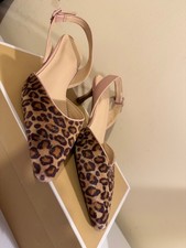 womens leopard sling back