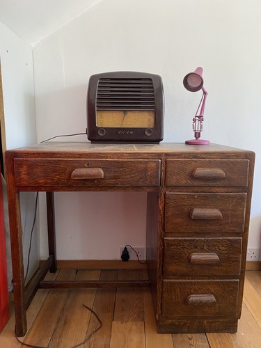 Vintage oak desk local - vintage,