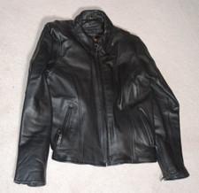 Heavy Leather Jacket Vtg Black