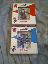 Official London 2012 "Wenlock" & "Mandeville" Gift Blocks *Rare*