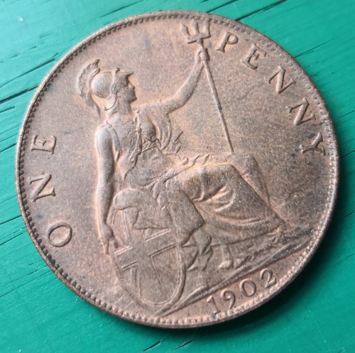 1902 edward vii bronze - vii, penny