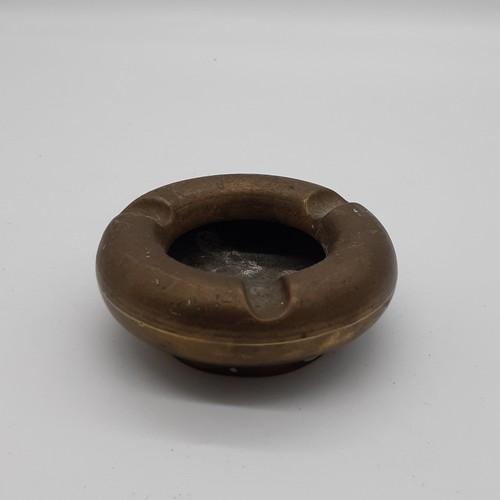 Vintage solid brass - solid, ashtray