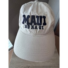 Maui No Ka Oi Hat Beige Adjustable Cap