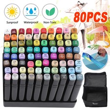 80x Marker Pens Set Copic