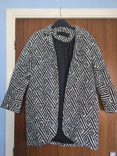 Zara basic patterned coat - zara,