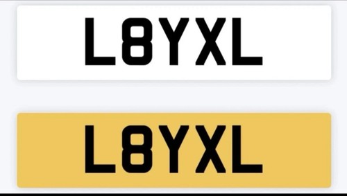 L8yxl private number - "l8yxl", plate