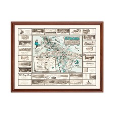 Old Map of Sedona, AZ 1958 -