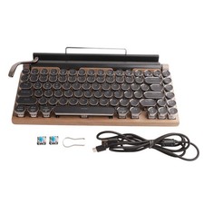 Typewriter Keyboard 83 Keys Vintage Wireless Mechanical with Metal Round UK