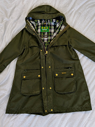 Barbour women green wax - women's,