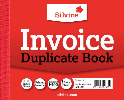 Silvine 4x5 duplicate - 4x5", invoice