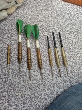 Vintage Darts Wooden Steel Tip Feather Flights.