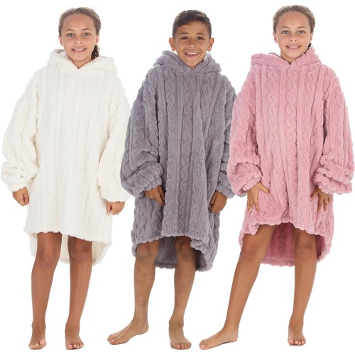 Oversized sherpa hoodie kids - oversized,
