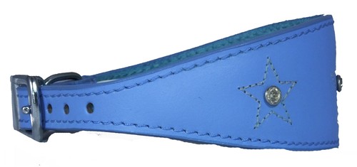 Leather greyhound collar - leather,