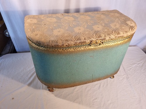 Wicker ottoman golden - wicker,