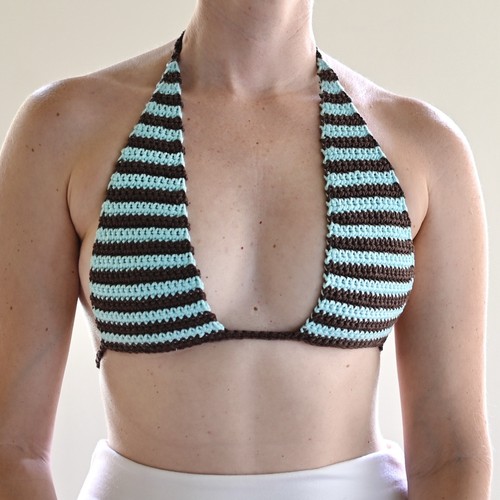 Women blue brown striped - blue,