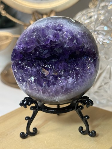 Amethyst geode sphere polished - sphere,