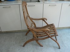 Antique Wooden Folding Steamer Style Chair for repair