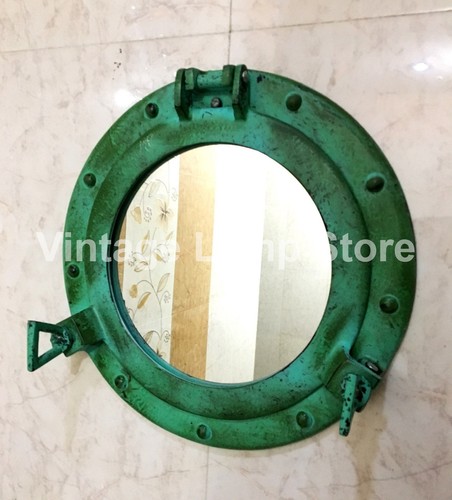 Antique green porthole - antique,