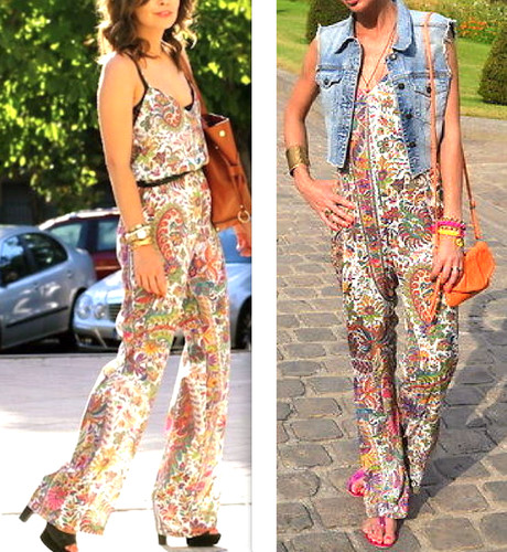 Zara satin jumpsuit paisley - zara,