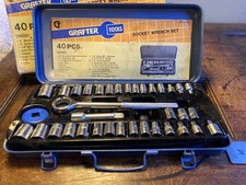 Vintage Grafters Tool Socket Wrench Set 40 PCs Original Packaging & Carry Box