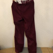 M&S Sartorial Corduroy Trousers Raspberry W38 L33