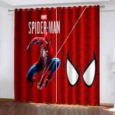 Bedroom Curtains Eyelet Marvel Spiderman Decor 01 Customize Size/Text UV Protect