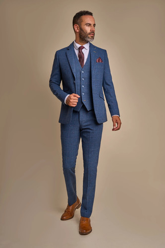 Cavani navy tweed piece suit - cavani,