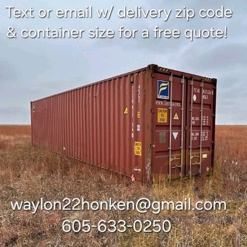 Shipping containers read - containers, 🚨