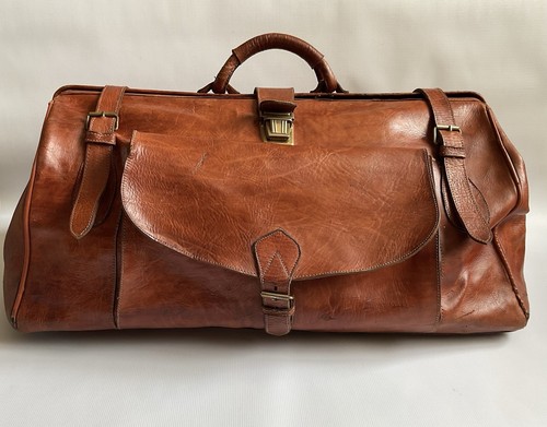 Vintage leather gladstone - leather,