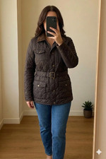 Fat Face Brown Quilted Coat