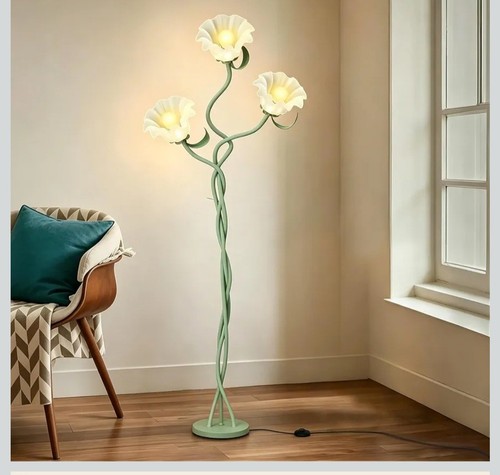 Light green floral rose - green,