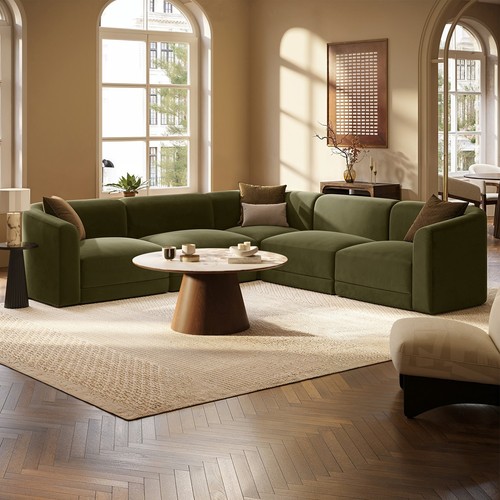 Large olive green velvet - large,
