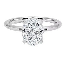 14K White Gold Lab Grown