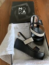 Mode In Pelle Sparkle Sandals 6uk QVC