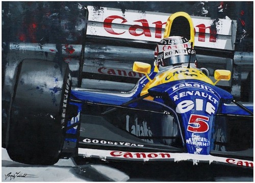 Nigel mansell print - nigel, a3