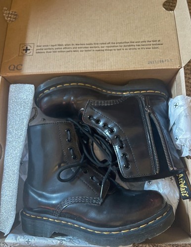 Martens red leather combat - dr.,