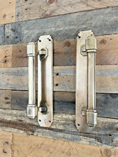 SUPERB PAIR OF QUALITY 13.5" FRENCH ANTIQUE ART DECO BRONZE DOOR PULL HANDLES