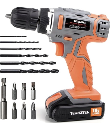 Terratek cordless drill - cordless,