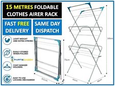 3 Tier Laundry Concertina Airer Dryer Rack 15M Clothes Horse Drying Space (33-2)
