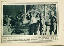 1916 WWI WW1 PRINT TIMBER FRENCH DUG-OUTS TRENCH CONSTRUCTION CIRCULAR SAW