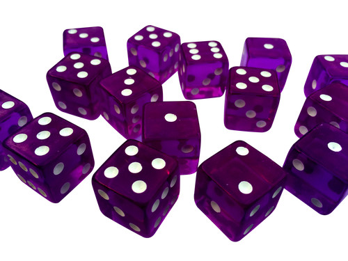 Opaque dice 16mm six - opaque,