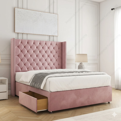 Winged divan bed set - winged,