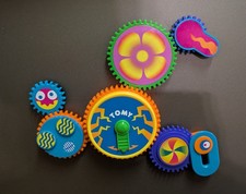 TOMY Gearation Refrigerator Magnet Set 6 Gears  STEM