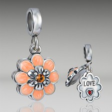 'Love Flower' Orange Crystal