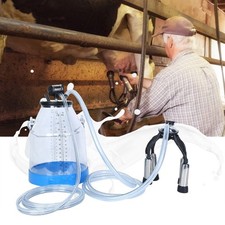 32L Portable Transparent Cow Milker Dairy Milking Machine Bucket Tank Barrel